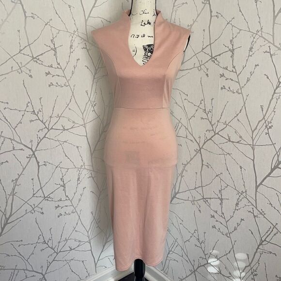 Almost Famous blush pink bodycon dress, Size Medium‎ - Picture 1 of 5